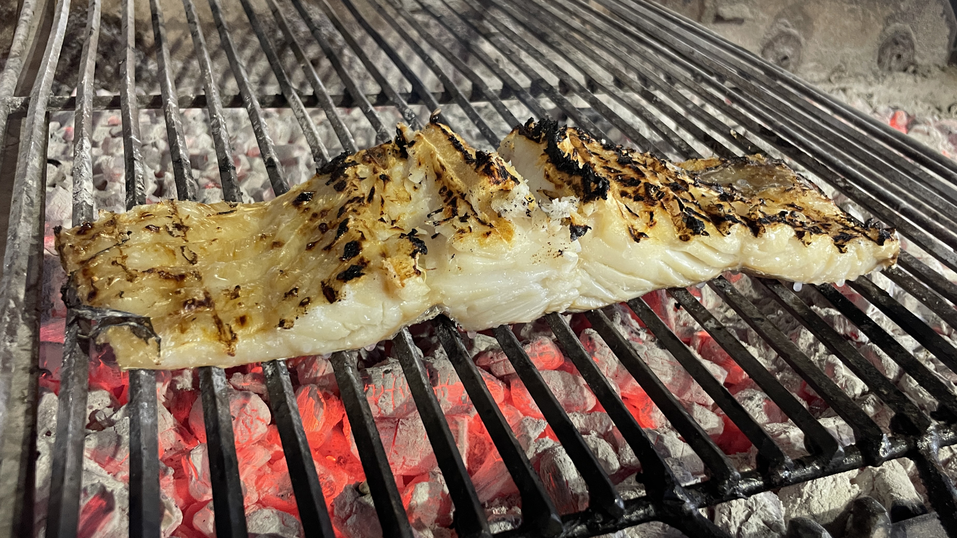 Charcoal-grilled fish
